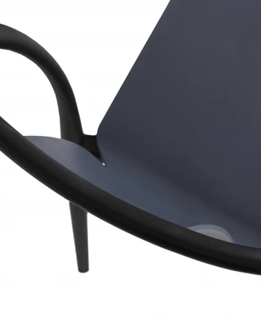 Набор 4 шт стул обеденный DOBRIN ADAM (черный/серо-голубой)