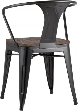 Стул Stool Group TOLIX ARM WOOD с подлокотниками черный УТ000001862