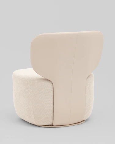 Кресло Спейс спинка экокожа, сиденье шенилл бежевый Stool Group УТ000042298