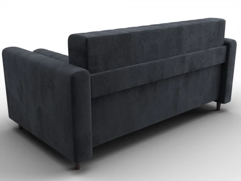 Диван прямой Лига-070 (ЛДСП,Брус,Фанера/Дерево/Велюр/Темно-серый) Лига Диванов 129757