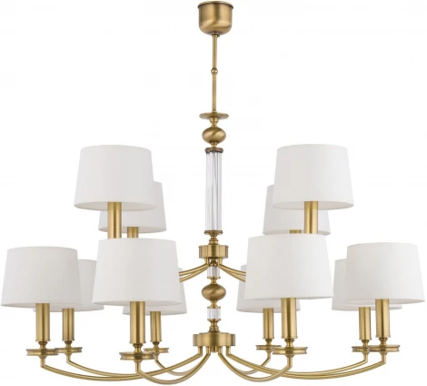 Потолочная люстра ярусная большая на штанге Kutek Rossano ROS-ZW-8+4(P/A) (220V)