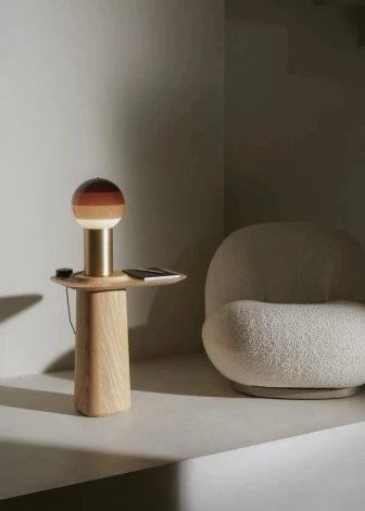 Настольная лампа Dipping Light кремовый-матовая латунь Marset A691-450-3715-27K (251310)