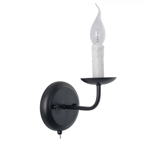 Бра Arte Lamp Graff A1857AP-1BK (220V, выключатель, свеча)