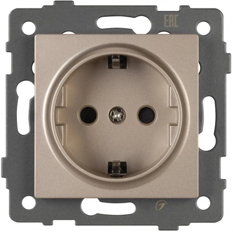 Механизм электрической розетки SCT-MEU1-PL-GD-V (250V, 16A) (Arlight) 049817