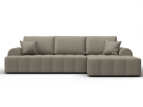 Диван угловой Лига-080 угол правый (ДСП/Пластик/Экокожа/Бежевый) Лига Диванов 134751