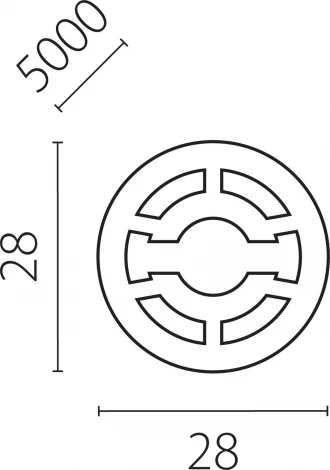 Силиконовый профиль-трубка 5м/упак D28 д/LED ленты Lightstar Profiled 442805