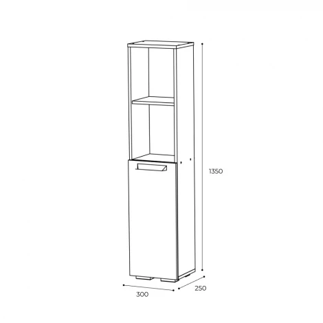 Пенал ТЭКС Квартет-13, дуб крафт/графит