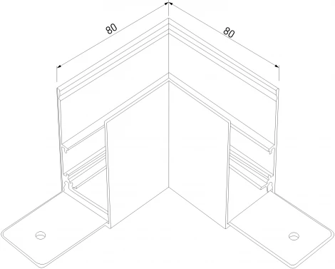 Коннектор угловой для накладного шинопровода Elektrostandard Slim Magnetic 85090/11 (48V)