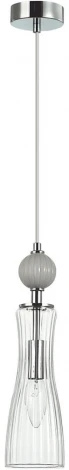 Подвесной светильник Lumion Emily 8269/1A хром/серый/прозрачный, металл/керамика/стекло Е14 1*40W 220V (на проводе)