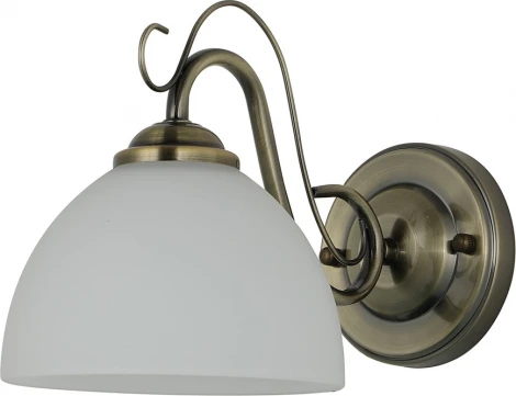 Бра Escada Essay 1x40Вт E27, металл/стекло, бронза, белый матовый плафон (220V)