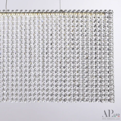 Подвесная люстра светодиодная APL LED Sicilia SH06.70.A.Ni.4000 (220V, хрусталь, на тросе)