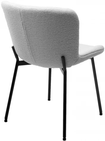 Стул RIYA UF992-01 Белый, teddy / черный каркас M-City 629M04960