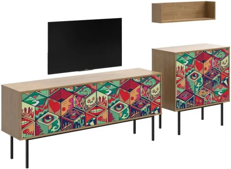 Композиция Boho Color 4 ОГОГО (арт.599578), (ЛДСП/Дуб Корбридж)