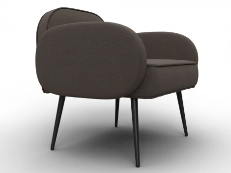 Кресло Лига-086 (Фанера/Металл/Рогожка/Коричневый) Лига Диванов 132428