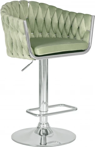 Стул барный DOBRIN MARCEL (пудрово-мятный велюр (MJ9-87))