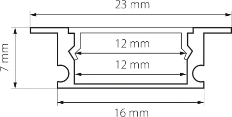 Профиль встраиваемый с прямоугольным рассеивателем Lightstar Profiled 419120