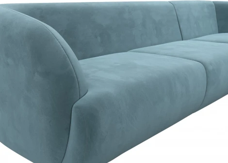 Диван угловой Лига-041 правый угол (Бирюзовый/Велюр) Лига Диванов арт.122187