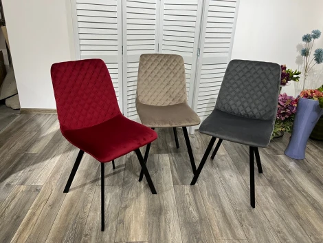 Обеденный стул M-City DAIQUIRI BLUVEL-14 GREY, велюр