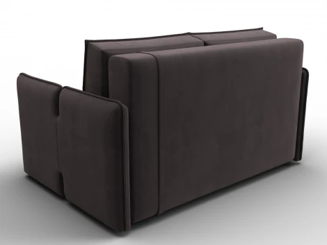 Диван прямой Лига-117 (ЛДСП,Брус,Фанера,Велюр/Коричневый) Лига Диванов 137013