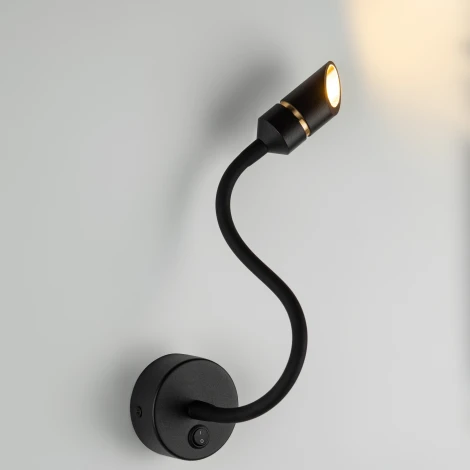 Настенный светильник светодиодный для чтения с выключателем ЭРА WL47 BK