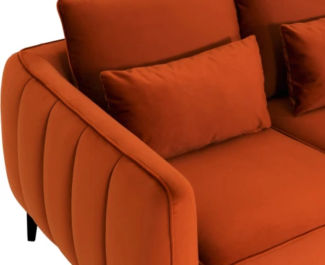 Диван Amsterdam двухместный ОГОГО (арт.342508), (Ткань/Оранжевый)