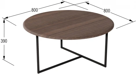 Стол журнальный Маджоре акация/чёрный от фабрики Mebelik