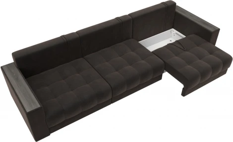 Диван прямой с декором Лига-049 НПБ Лонг Лига Диванов (Велюр) арт.128425