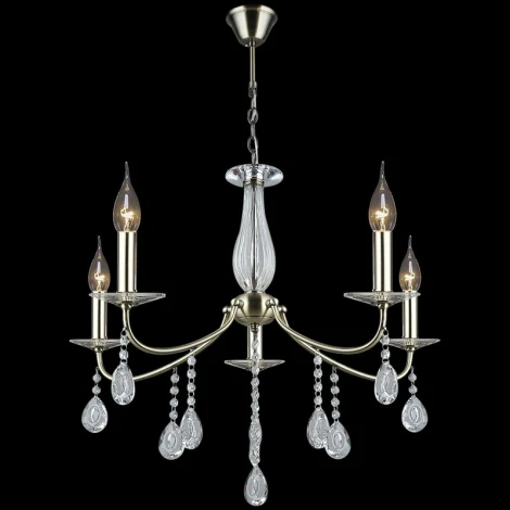 Подвесная люстра Reluce 03953-0.4-05 AB (220V, подвески, на цепи, подсвечник, свеча)