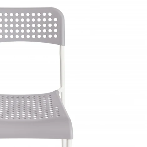 Стул ADDE (mod. C-049) Tetchair (Металл/Серый,Белый) арт.24666