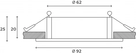 Встраиваемый светильник Hesby Lighting Solis HSBL_0113 (220V, круглые)