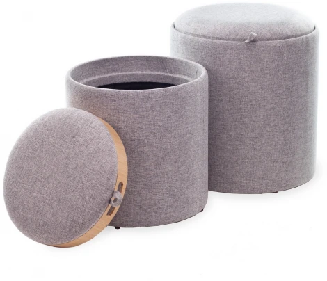 Комплект из 2 пуфиков серый MY iNTERNO Scandi MY19B260-LG(small+big)