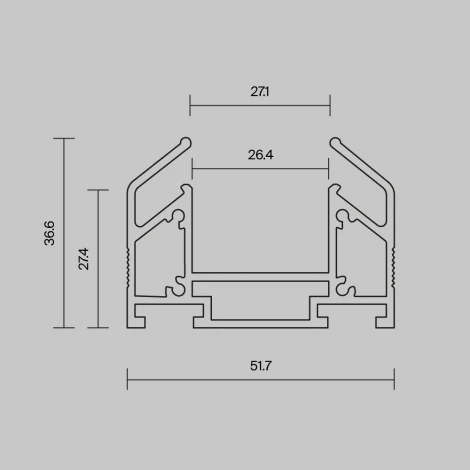 Профиль Maytoni Technical Accessories for tracks Exility TRAM034MP-212S