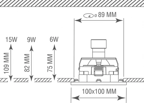 Встраиваемый светильник Donolux Holly DL18614/01WW-SQ White/Black (220V)