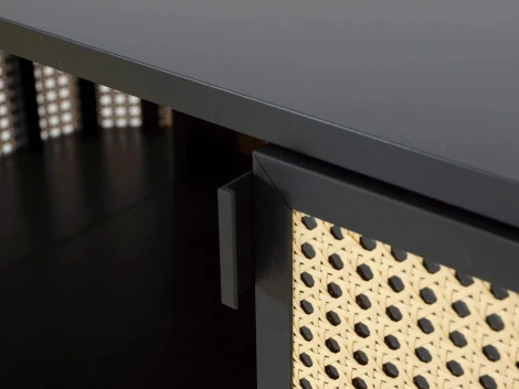 Сервант Male ОГОГО (арт.729915), (МДФ,ЛДСП,Ротанг/Бежевый,Черный)