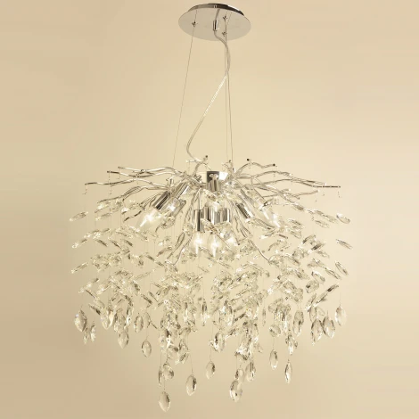 Подвесная люстра хрустальная Reluce 08180-0.4-08 CR (220V, на тросе)