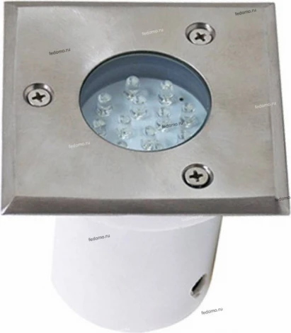 Светильник тротуарный светодиодный Horoz Inci, 1 лампа, белый с никелем и прозрачным