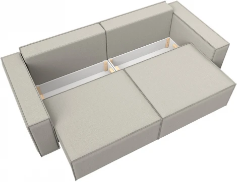 Диван прямой Куба (Бежевый/Рогожка) Лига Диванов арт.124511