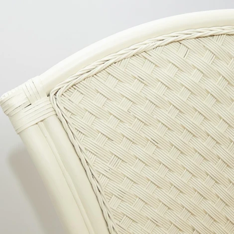 Комплект обеденный "ANDREA GRAND" (стол со стеклом+6 кресел+ подушки) TCH White (белый), Ткань рубчик, цвет кремовый Tetchair ANDREA GRAND 12427