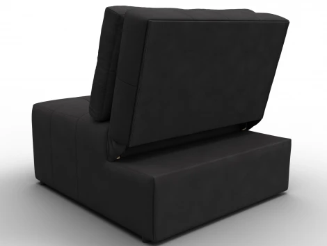 Кресло-кровать Лига-107 (80) (ЛДСП,Брус,Фанера,Замша/Коричневый) Лига Диванов 134947