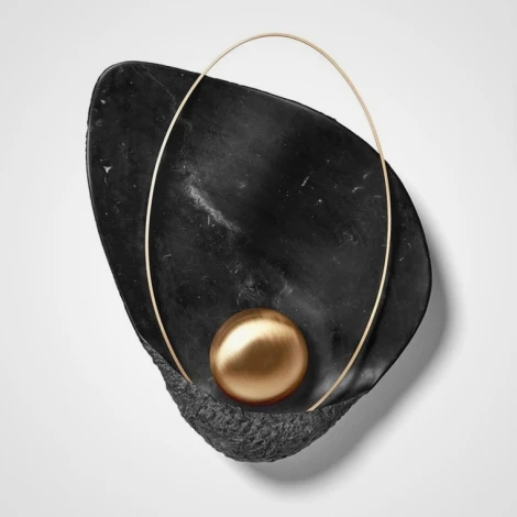 Настенный светильник (бра) Clam черный Мрамор ImperiumLoft Clam01 (179695-22) (LED, 220V)