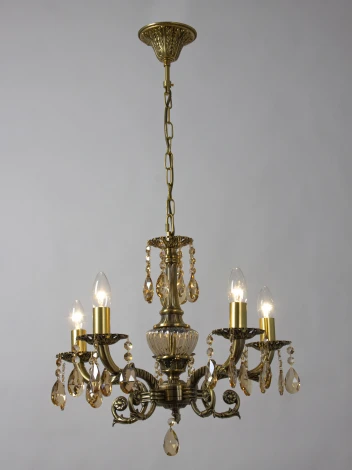 Подвесная люстра Abrasax Sylvia L.8110-5BR (220V, на цепи, свеча)