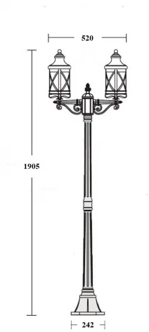 Наземный фонарь Oasis Light LUCERNA 84808A/02 Bl (220V, фонарь, IP44)