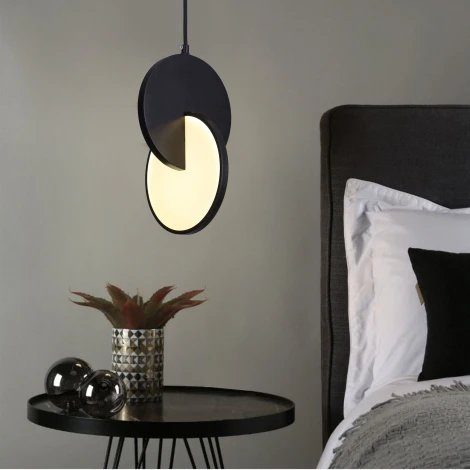 Подвесной светильник светодиодный Eurosvet Lang в стиле лофт 50225/1 LED черный (220V, на проводе)