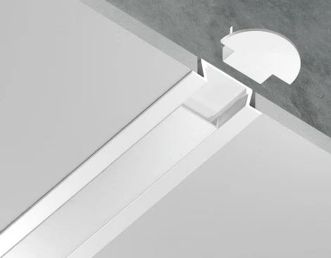 Алюминиевый профиль встраиваемый для светодиодной ленты до 11мм Ambrella Illumination GP1001WH