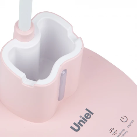 Настольная лампа с подставкой под телефон и канцелярские принадлежности для школьников Uniel ULM ULM-D150 15W/3000-6500K/DIM PINK