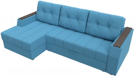 Диван угловой Эмир БС левый угол (Голубой/Рогожка) Лига Диванов арт.123556L
