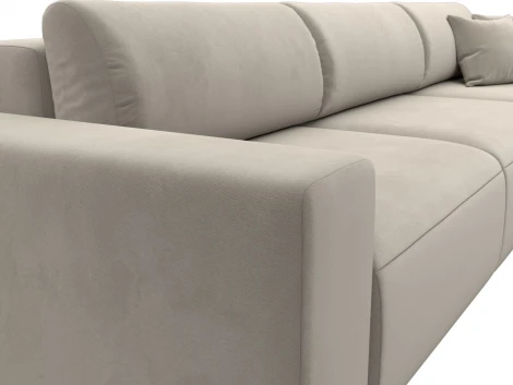 Диван прямой Лига-036 НПБ Классик Лонг (Бежевый/Микровельвет) Лига Диванов арт.121313