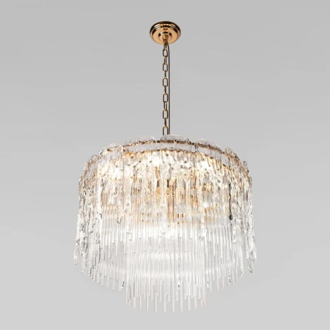 Подвесная люстра Loft It Florida 10298/600 French gold (220V, хрусталь, на цепи, круглые)