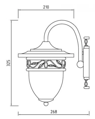 Настенный фонарь уличный Oasis Light 87202L Gb (220V, IP44)