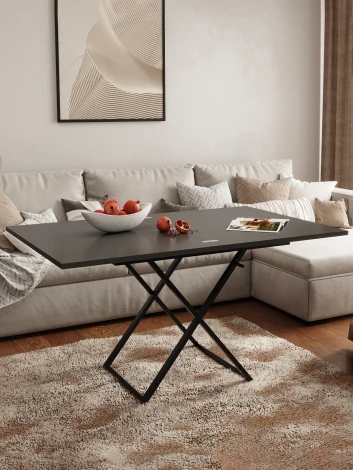 Стол-трансформер Манхэттен графит/черный Mebelik 009577